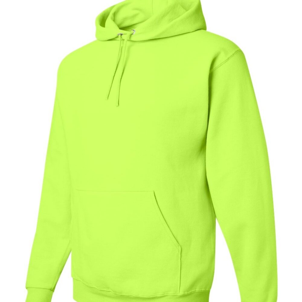 JERZEES NuBlend® Hooded Sweatshirt Safety Green Size XL (New)
